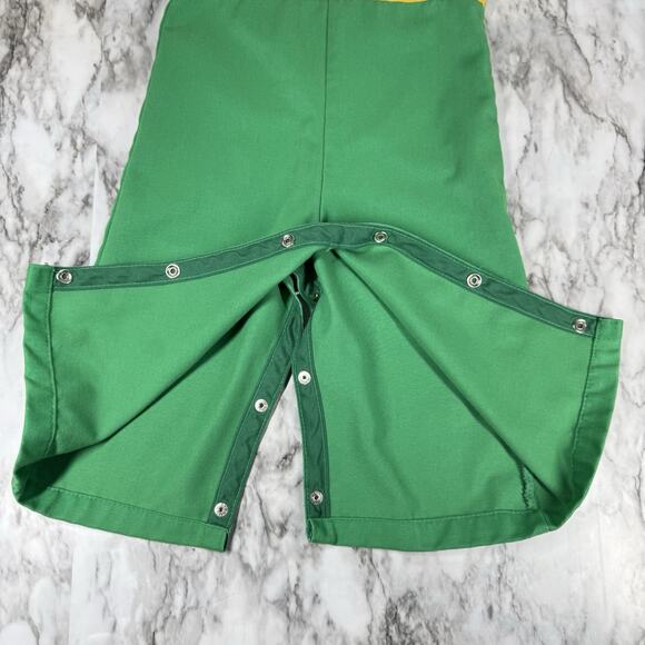 Vintage 70s Baby Boy Overalls 24 mo Green Bright Button Snap Closures Toddler - Picture 6 of 6